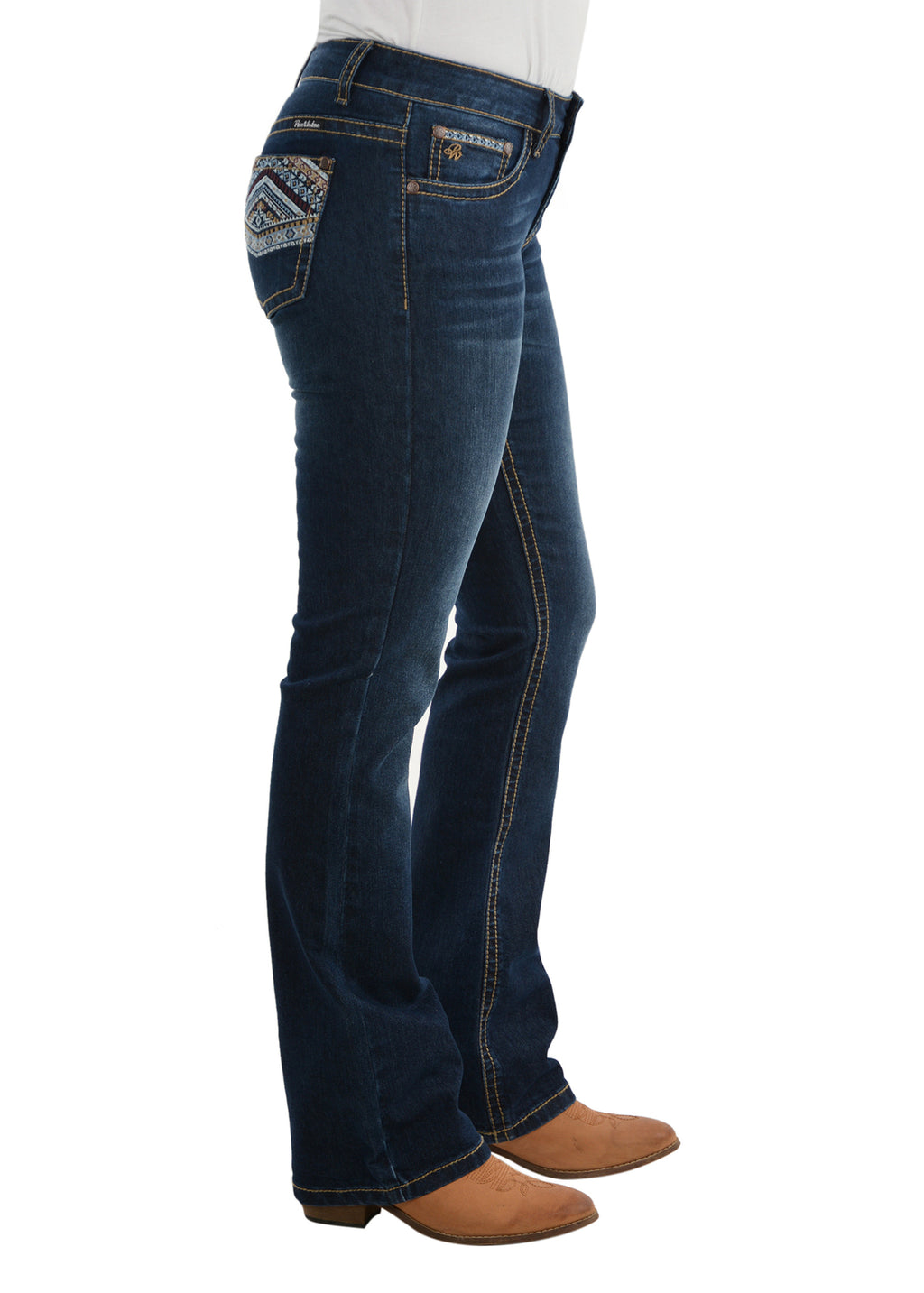 Pure Western Womens Martina Bootcut Jeans - 32 Leg (PCP2211423) Darkest Night [SD]