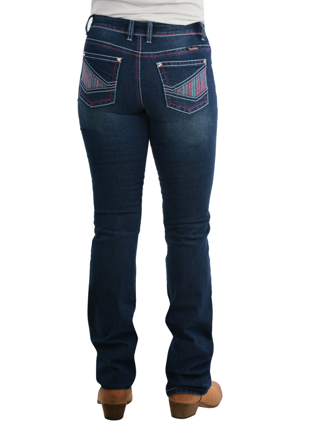 Pure Western Womens Jules Relaxed Rider Jeans - 36 Leg (PCP2210422) Twilight  [SD]