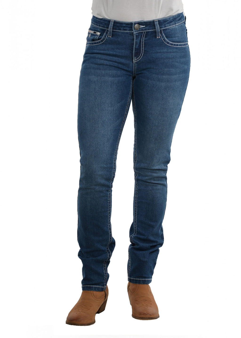 Pure Western Womens Shailene Skinny Jeans - 32 Leg (PCP2201420) Morning Sky  [SD]