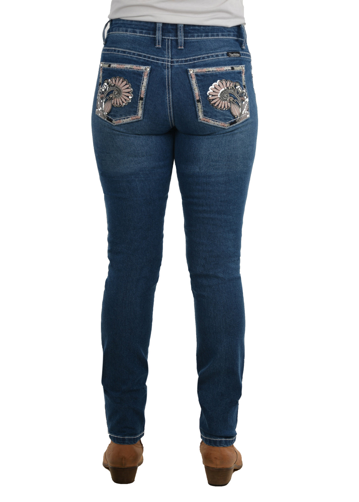 Pure Western Womens Shailene Skinny Jeans - 32 Leg (PCP2201420) Morning Sky  [SD]