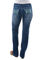 Pure Western Womens Camila Straight Leg Jeans - 34 Leg (PCP2212503) True Blue [SD]