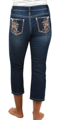 Pure Western Womens Tabitha Capri Jeans (PCP2209506) Midnight  [SD]