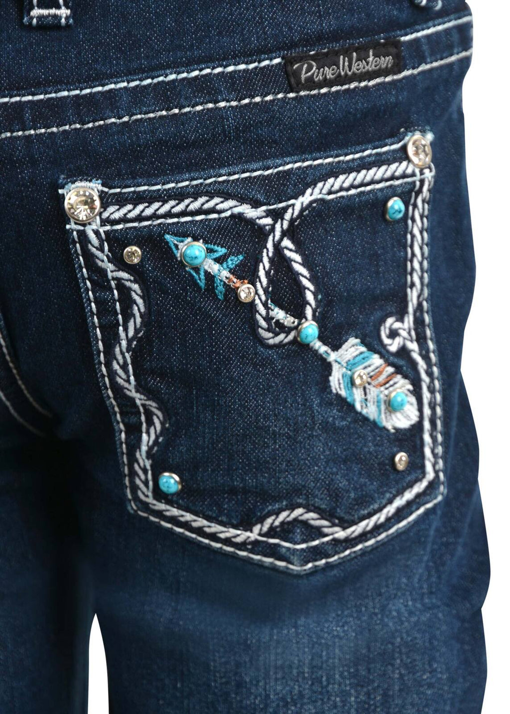 Pure Western Girls Rhian Bootcut Jeans (PCP5201573) Darkest Night