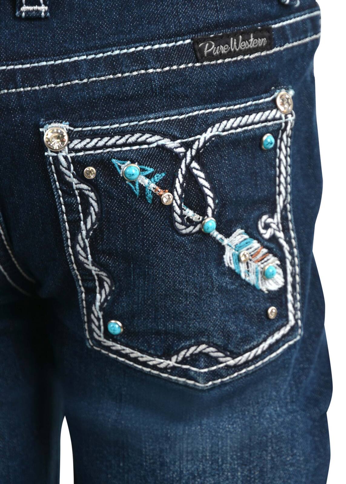 Pure Western Girls Rhian Bootcut Jeans (PCP5201573) Darkest Night