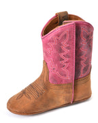 Pure Western Infants Molly Western Boots (PCP78098) Oiled Distressed Brown/Purple