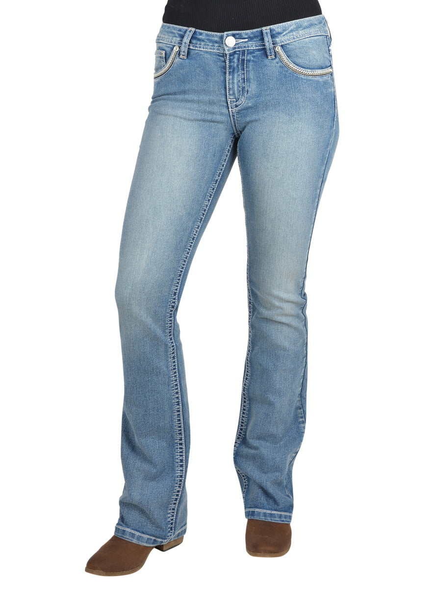 Pure Western Womens Veronica Bootcut Jeans - 34 Leg (PCP2211651) Moonshine