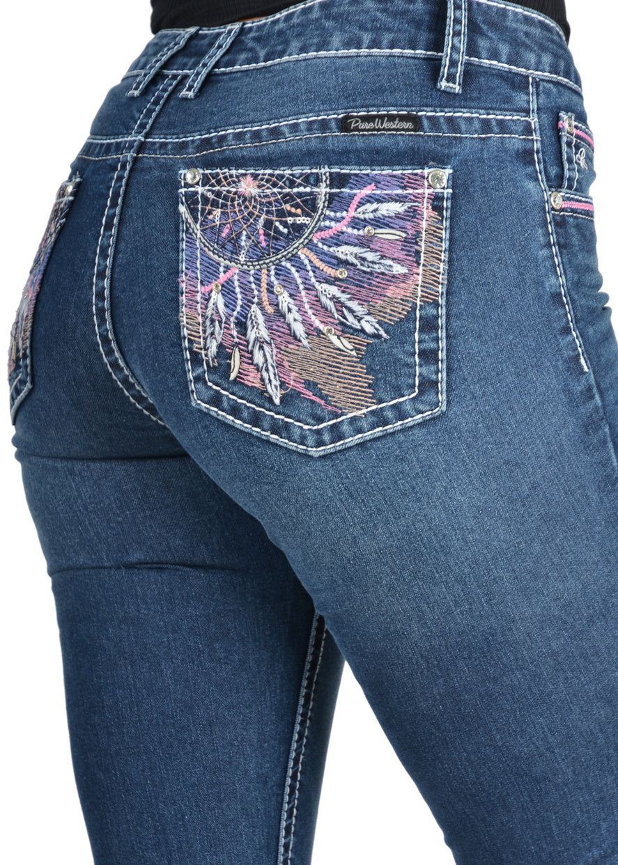 Pure Western Womens Willa Bootcut Jeans - 32 Leg (PCP2211652) Evening Sky