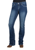 Pure Western Womens Bettina Relaxed Rider Jeans - 36 Leg (PCP2210654) Old Indigo - 36" Leg