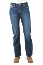 Pure Western Womens Aztec Bootcut Jeans - 34 Leg (PCP2211726) Darkest Night [SD]