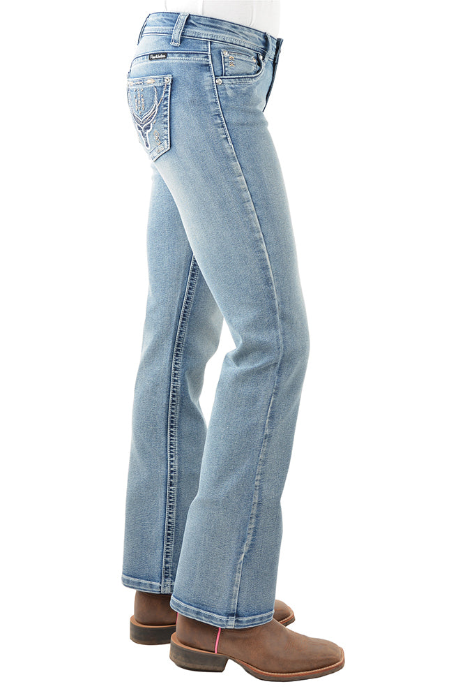 Pure Western Womens Steer Bootcut Jeans - 32 Leg (PCP2211733) Moonshine