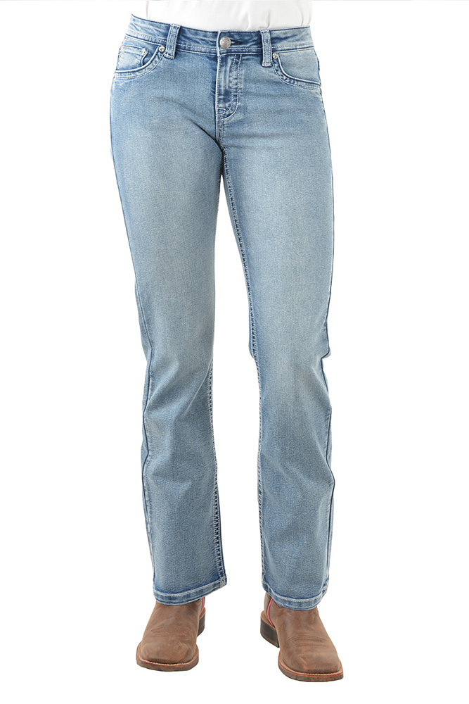 Pure Western Womens Steer Bootcut Jeans - 32 Leg (PCP2211733) Moonshine