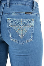 Pure Western Womens Ziggy Bootcut Jeans - 34 Leg (PCP2208724) Retro Blue
