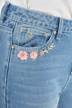 Pure Western Womens High Rise Flora Bootcut Jeans - 32 Leg (PCP2213725) Faded Blue