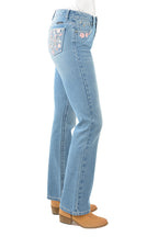 Pure Western Womens High Rise Flora Bootcut Jeans - 32 Leg (PCP2213725) Faded Blue