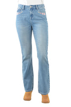 Pure Western Womens High Rise Flora Bootcut Jeans - 32 Leg (PCP2213725) Faded Blue