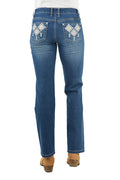 Pure Western Womens Snowie Straight Leg Jeans - 32 Leg (PCP2212727) True Blue [SD]