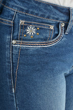 Pure Western Womens Snowie Straight Leg Jeans - 32 Leg (PCP2212727) True Blue [SD]