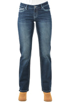 Pure Western Womens Geraldine Straight Leg Jeans - 32 Leg (PCP2212730) Midnight [AD]