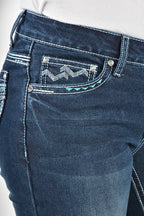 Pure Western Womens Geraldine Straight Leg Jeans - 32 Leg (PCP2212730) Midnight [AD]
