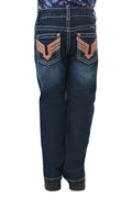 Pure Western Girls Aztec Bootcut Jeans (PCP5211726) Darkest Night [SD]
