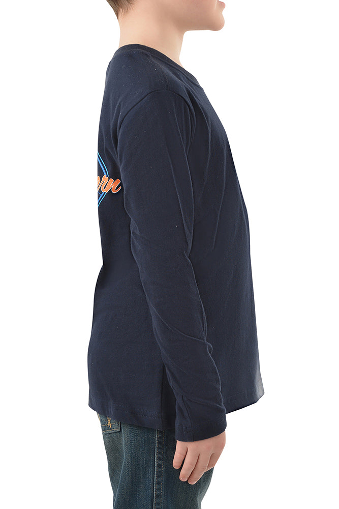Pure Western Boys Clarke L/S Tee (P3W3562676) Navy [SD]