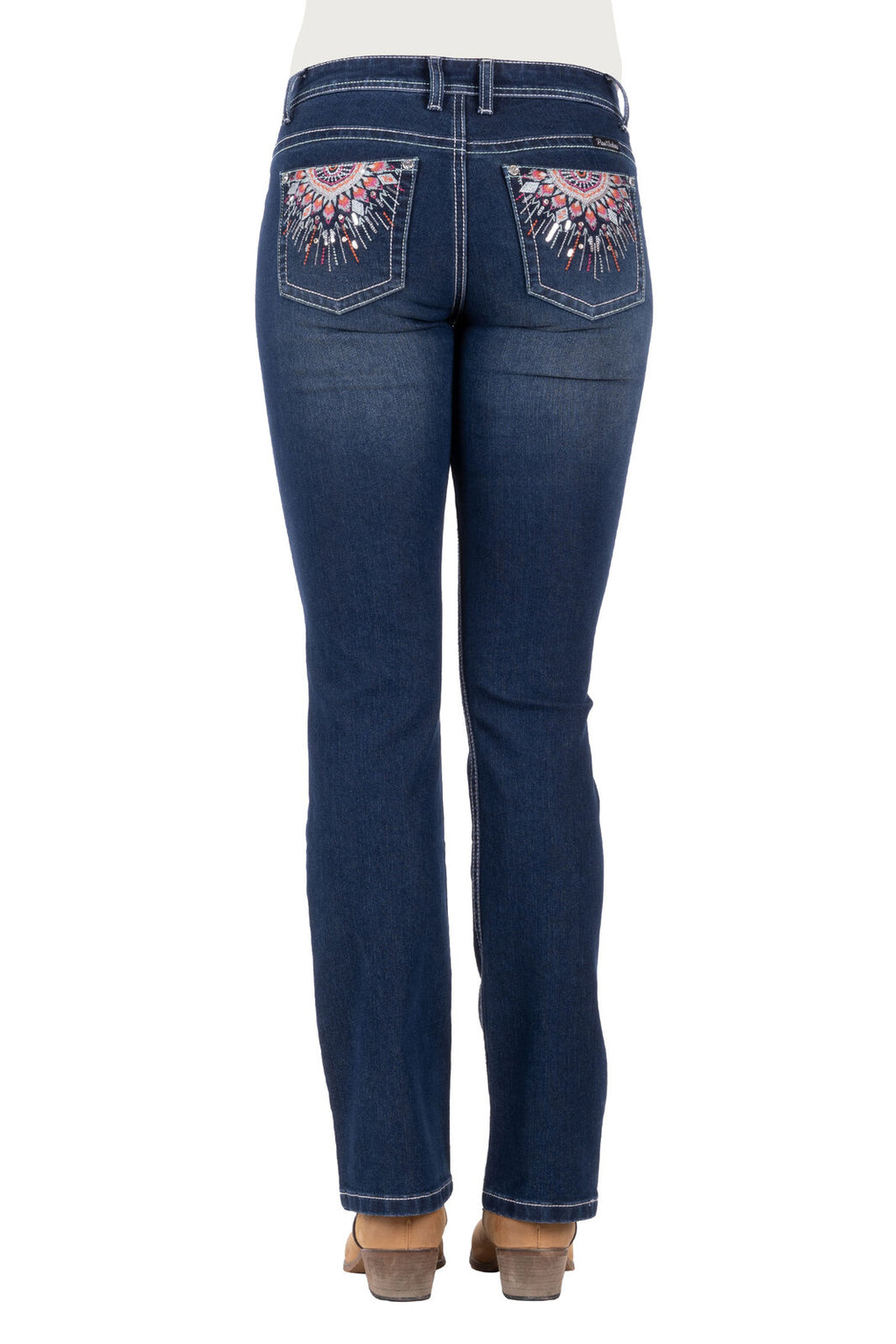 Pure Western Womens Adeline Bootcut Jeans - 32 Leg (PCP2211606) Evening Sky [AD]