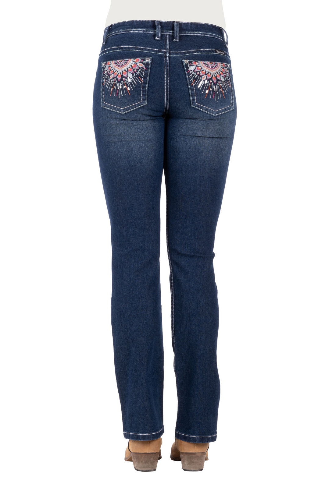 Pure Western Womens Adeline Bootcut Jeans - 32 Leg (PCP2211606) Evening Sky [AD]