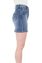 Pure Western Womens Valeri Denim Skirt (PCP2407615) Petrol Blue [SD]