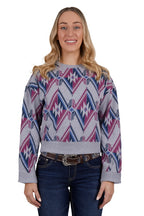 Pure Western Womens Alexis Crew Jumper (P4W2556920) Multi [SD]