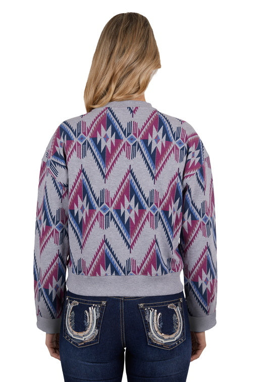 Pure Western Womens Alexis Crew Jumper (P4W2556920) Multi [SD]