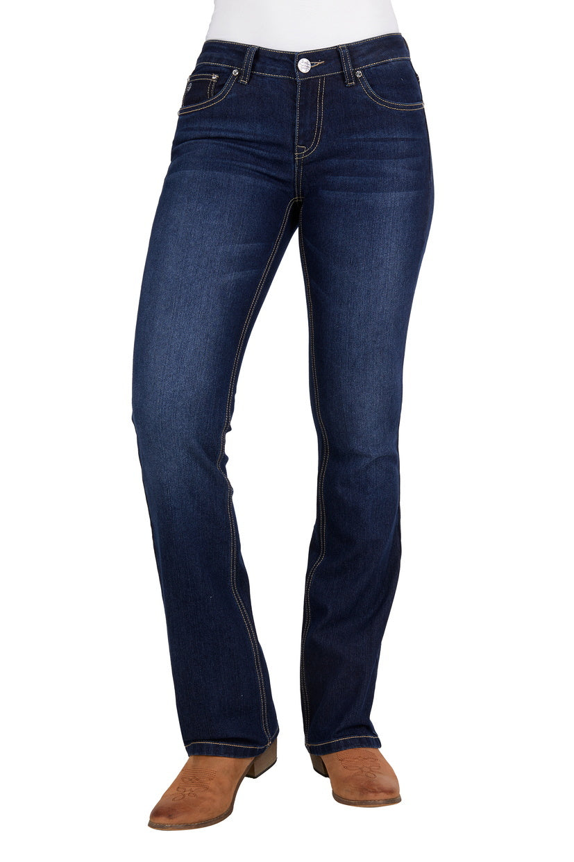 Pure Western Womens Azalee Bootcut Jeans - 34 Leg (PCP2211934) Midnight
