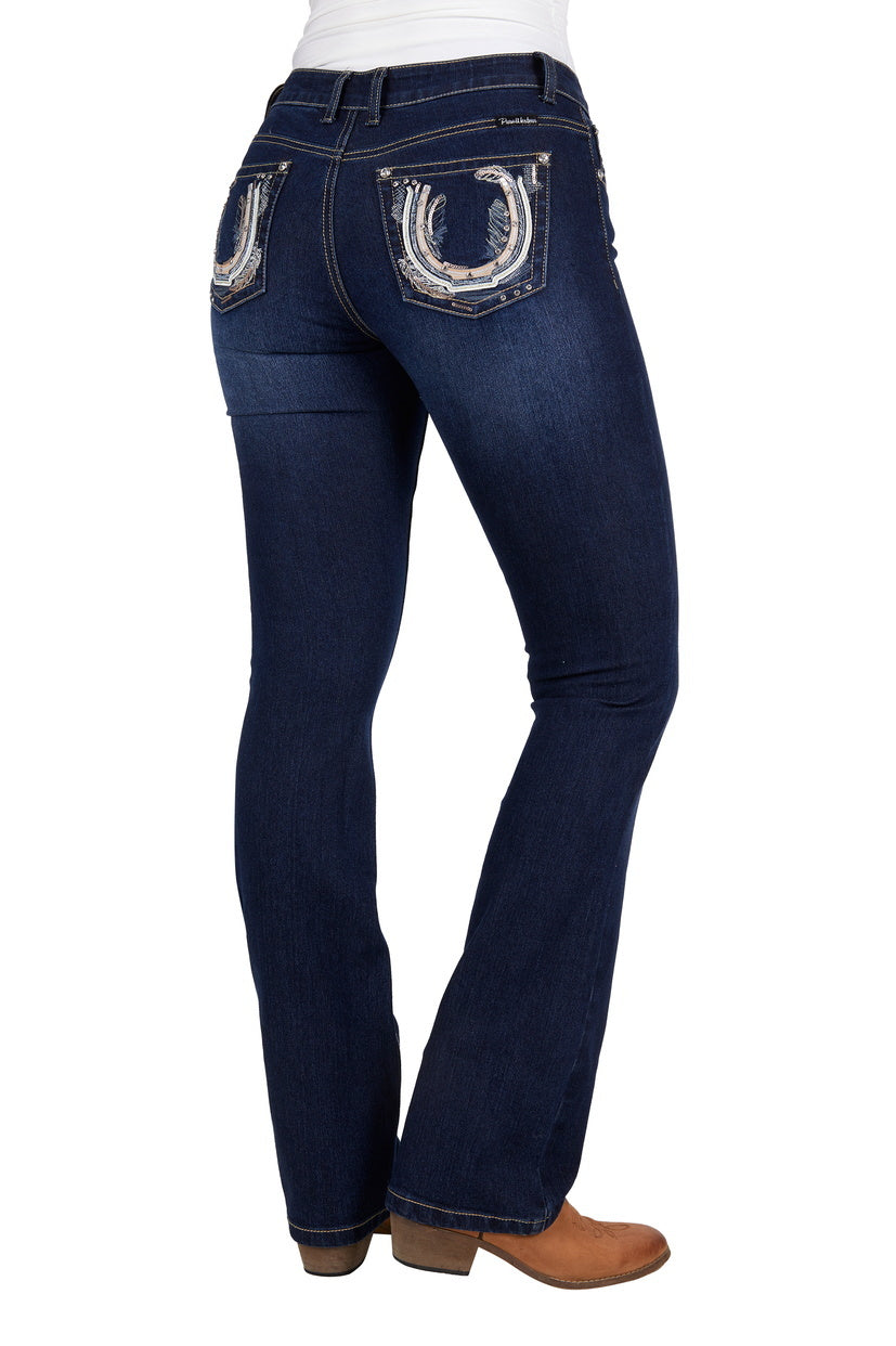 Pure Western Womens Azalee Bootcut Jeans - 34 Leg (PCP2211934) Midnight