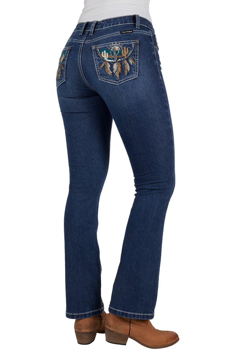 Pure Western Womens Alba Bootcut Jeans - 32 Leg (PCP2211938) Indigo