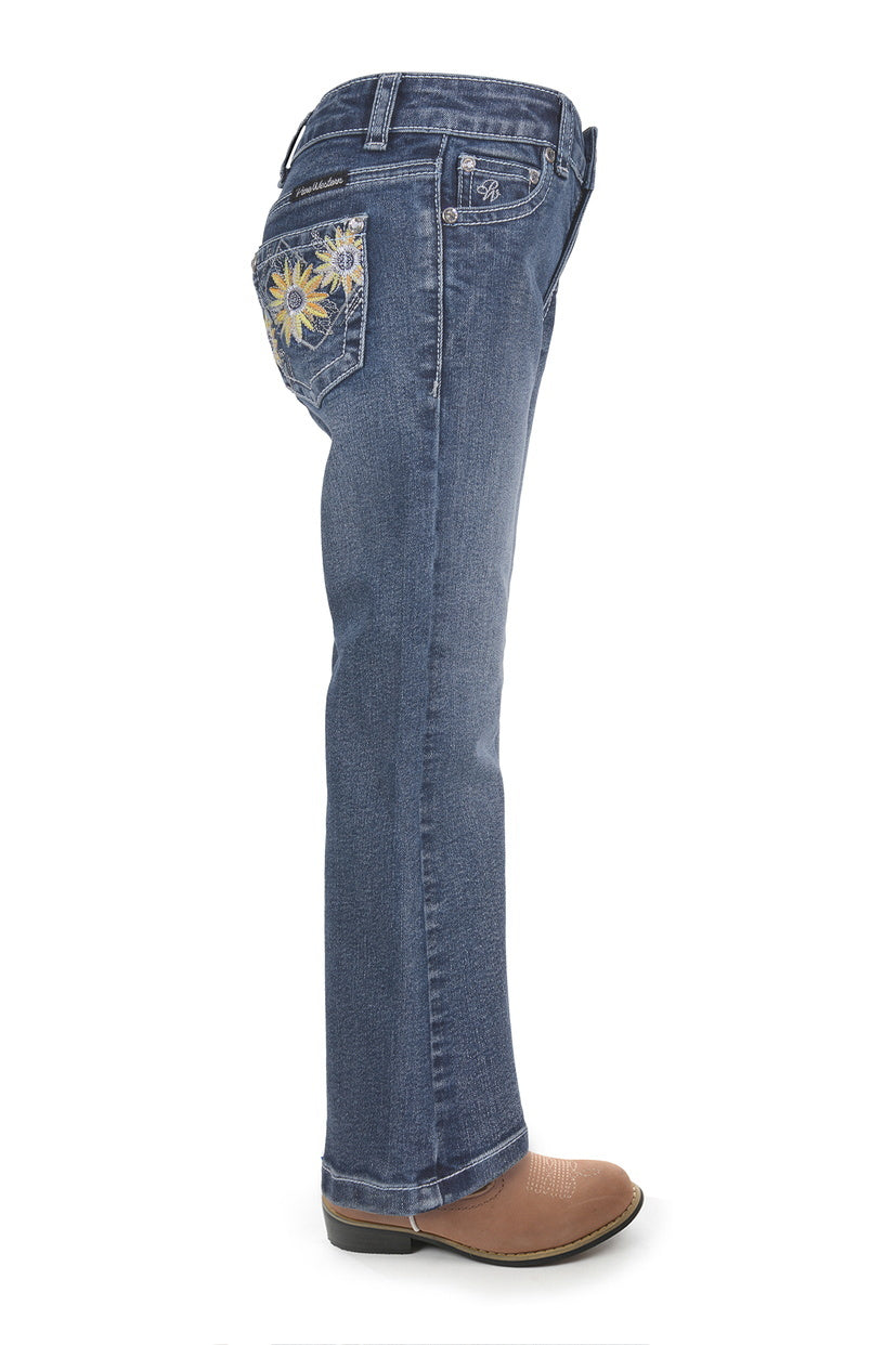 Pure Western Girls Amy Bootcut Jeans (PCP5213935) Retro Blue