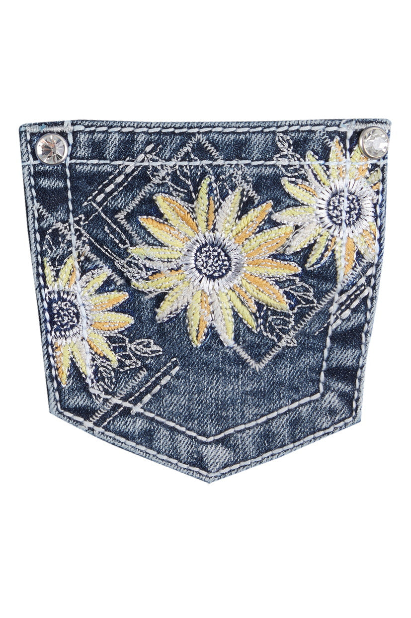 Pure Western Girls Amy Bootcut Jeans (PCP5213935) Retro Blue