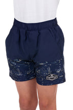 Pure Western Boys Drew Boardshorts (P4S3302972) Navy/Tan [SD]
