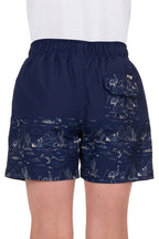 Pure Western Boys Drew Boardshorts (P4S3302972) Navy/Tan [SD]