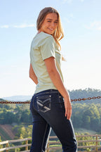 Pure Western Womens Kim Hi Rise Bootcut Jeans - 34 Leg (PCP2213852) Midnight