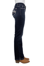 Pure Western Womens Mia Straight Leg Jeans - 32 Leg (PCP2212850) Evening Sky