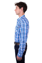 Pure Western Mens Wade L/S Shirt (P5W1100874) Blue [SD]