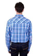 Pure Western Mens Wade L/S Shirt (P5W1100874) Blue [SD]
