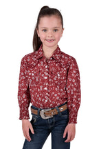 Pure Western Girls Tahnee L/S Shirt (P5W5140001) Rust [SD]