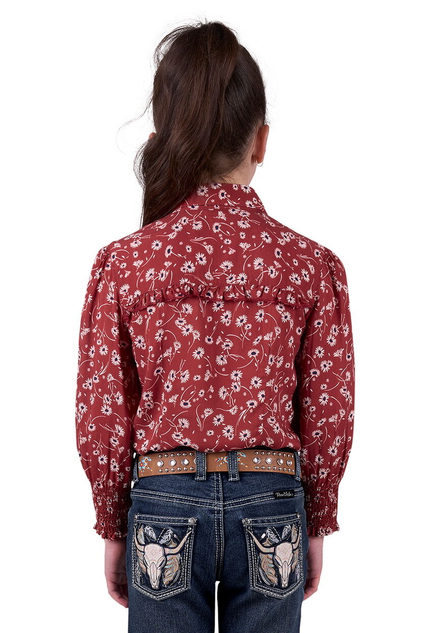 Pure Western Girls Tahnee L/S Shirt (P5W5140001) Rust [SD]