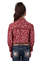Pure Western Girls Tahnee L/S Shirt (P5W5140001) Rust [SD]