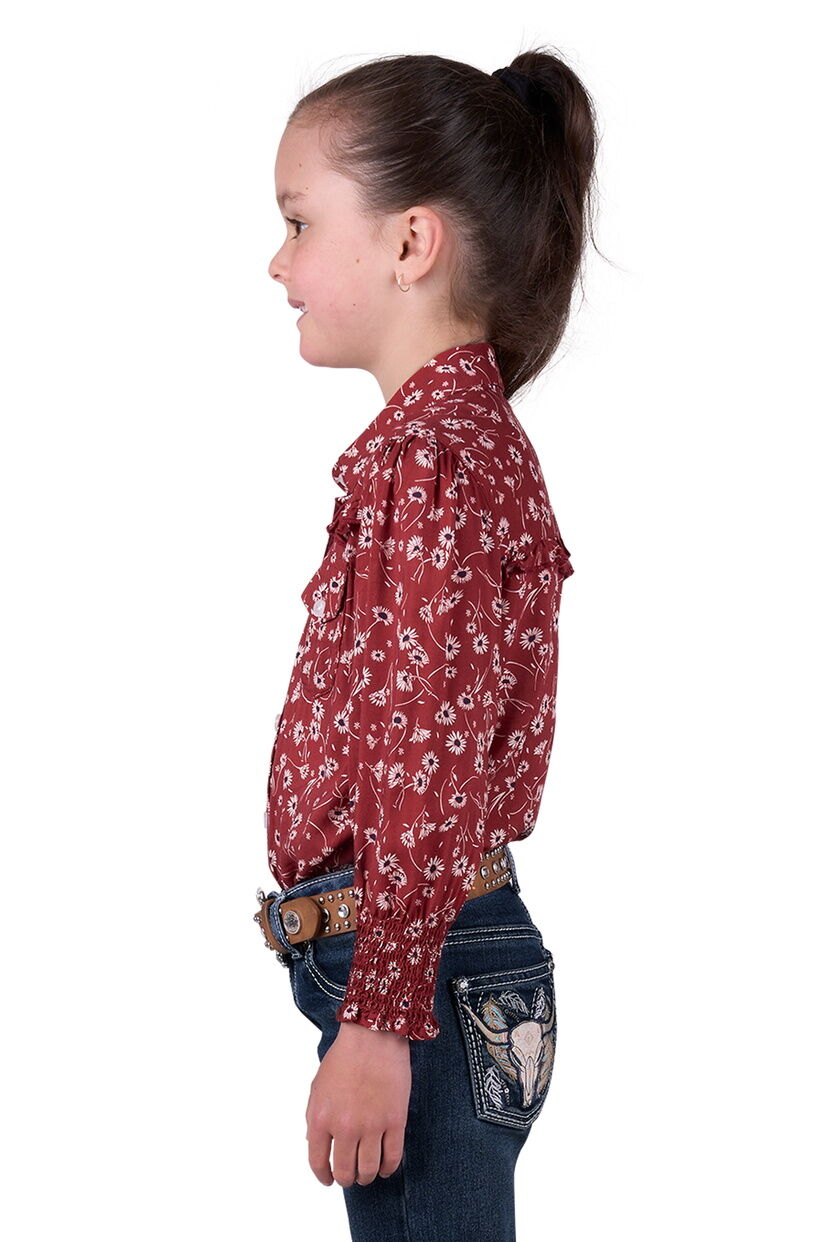 Pure Western Girls Tahnee L/S Shirt (P5W5140001) Rust [SD]