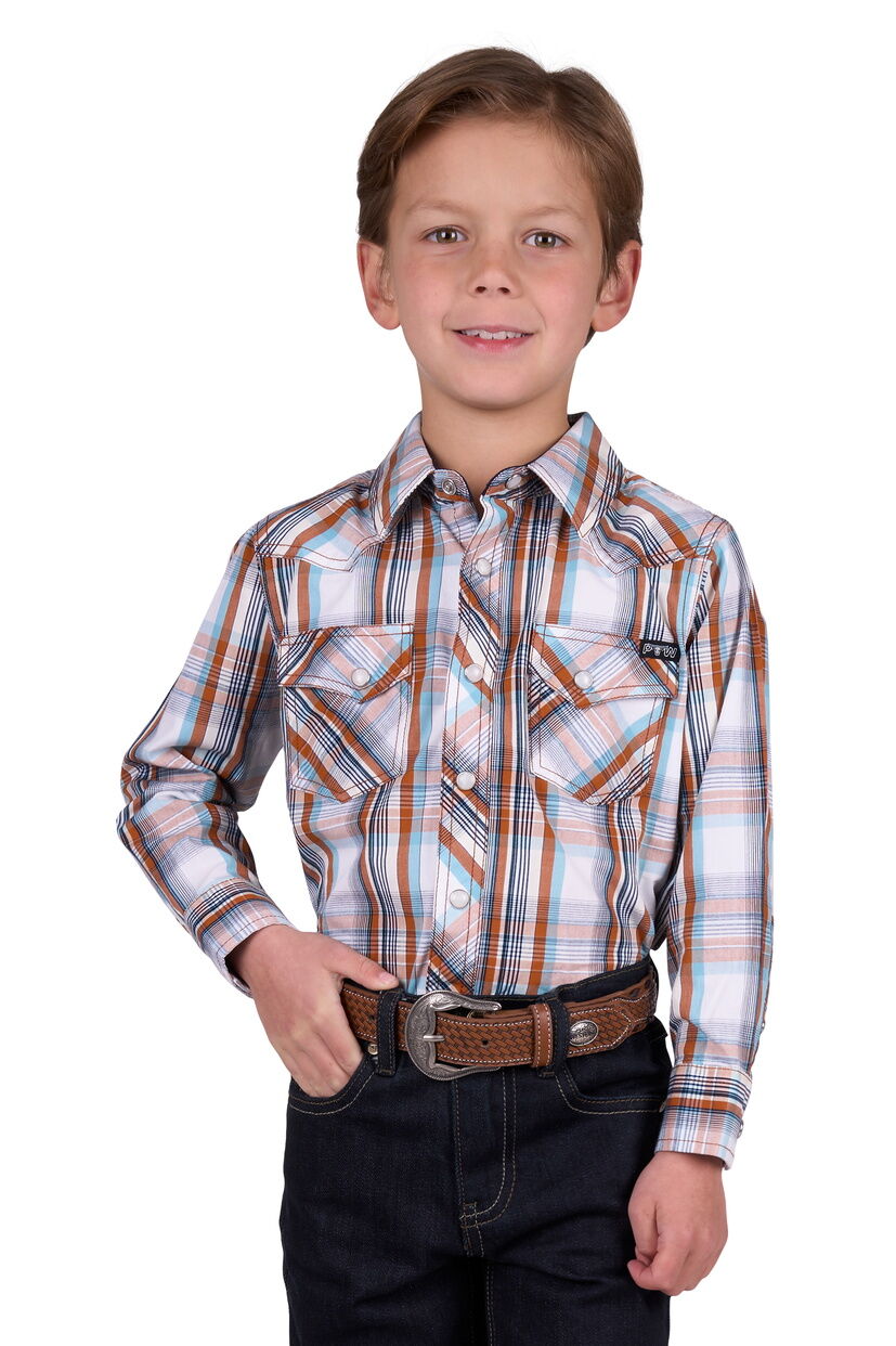 Pure Western Boys Axel L/S Shirt (P5W3100870) Tan [SD]