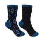 Pure Western PW Crew Socks - Twin Pack (PCP2949SOC) Black/Teal