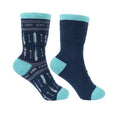 Pure Western PW Crew Socks - Twin Pack (PCP2949SOC) Navy/Turquoise