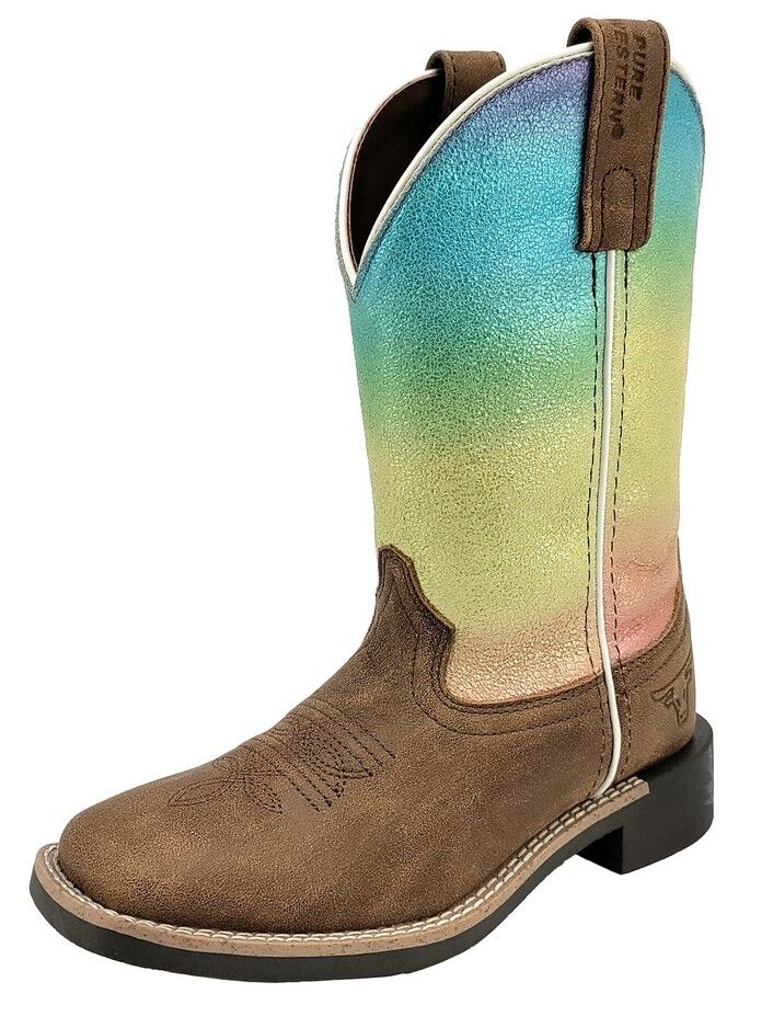 Pure Western Childrens Maggie Western Boots (PCP78116C) Bomber/Rainbow