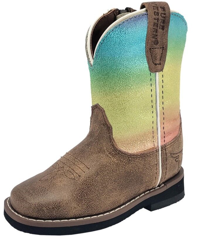 Pure Western Toddlers Maggie Western Boots (PCP78116T) Bomber/Rainbow